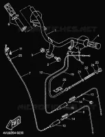 GUIDON ET CABLES pour Yamaha BW'S 1999