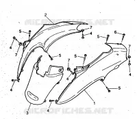 COUVERCLE LATERAL pour Yamaha WHY 1999