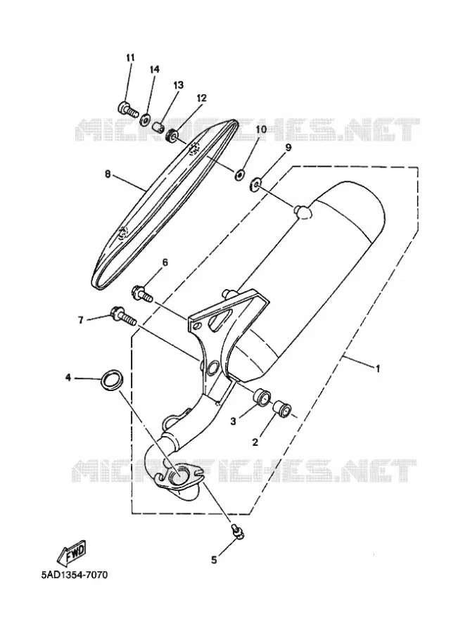ECHAPPEMENT Yamaha SCOOTER 50 1999 NEOS  YN50 YN50R NEO'S