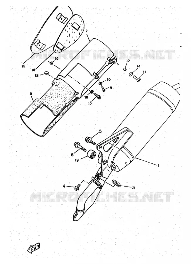 ECHAPPEMENT Yamaha SCOOTER 50 1998 BOOSTER  CW50RSX