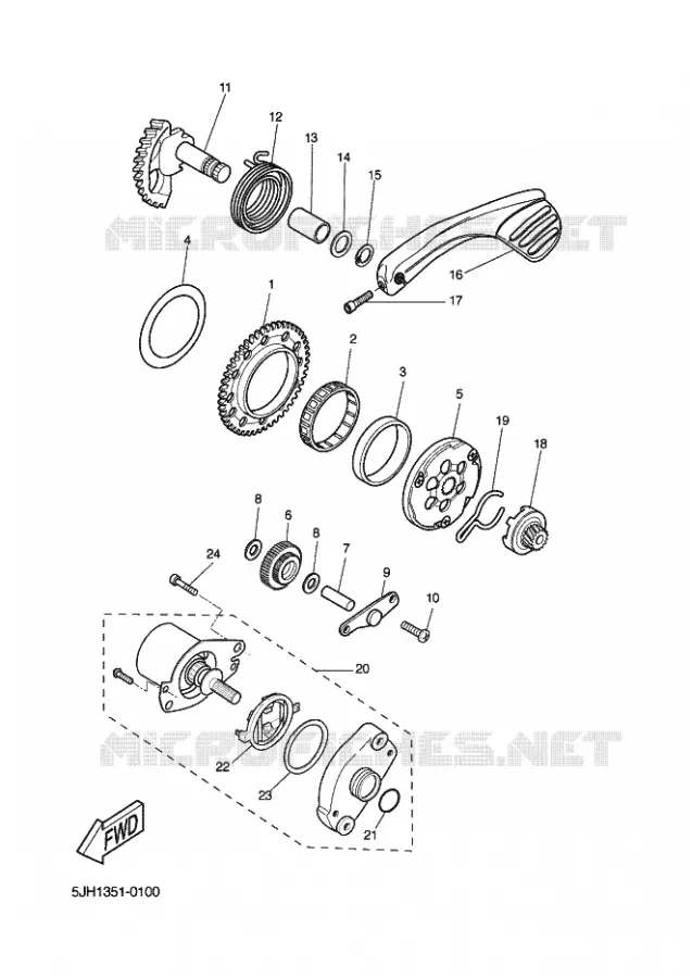 DEMARREUR Yamaha SCOOTER 50 2004 ROCKET  CW50RSP POWER ROCKET