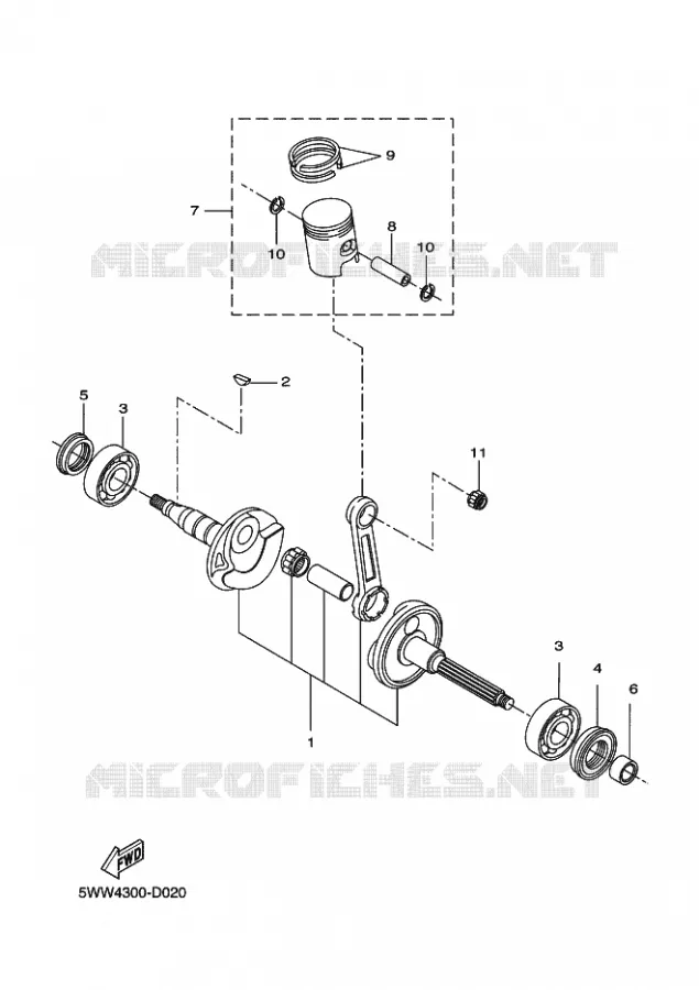 VILEBREQUIN / PISTON Yamaha SCOOTER 50 2005 ROCKET  CW50RSP POWER ROCKET