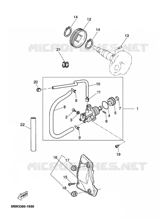 POMPE A HUILE Yamaha SCOOTER 50 2004 MACH  CS50Z MACH G LIQUIDE