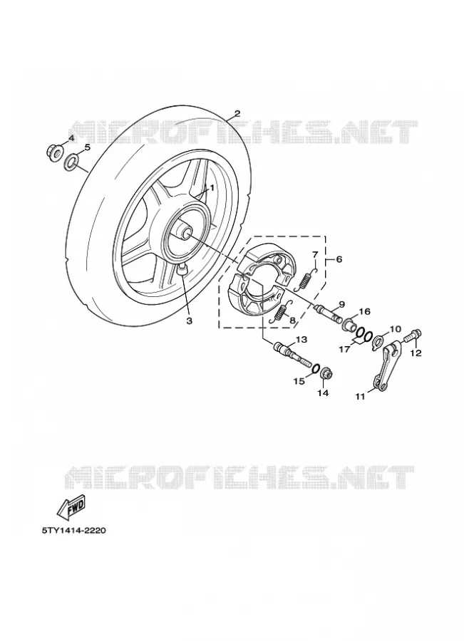 ROUE ARRIERE Yamaha SCOOTER 125 2007 FLAME X  XC125 FLAME  X