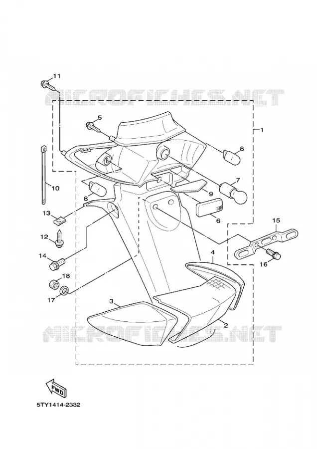 FEU ARRIERE Yamaha SCOOTER 125 2005 FLAME X  XC125 FLAME  X