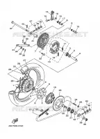 ROUE ARRIERE pour Yamaha V80 2004