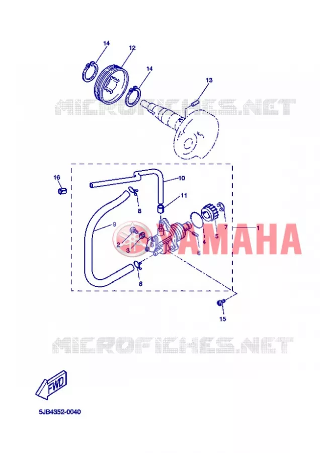 POMPE A HUILE Yamaha SCOOTER 50 2005 FLIPPER  YH50 FLIPPER