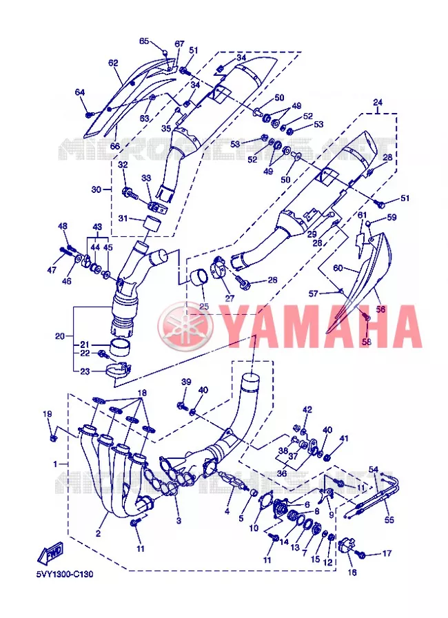 ECHAPPEMENT Yamaha MOTO 1000 2004 R1  YZF-R1 YZF-R1S R1