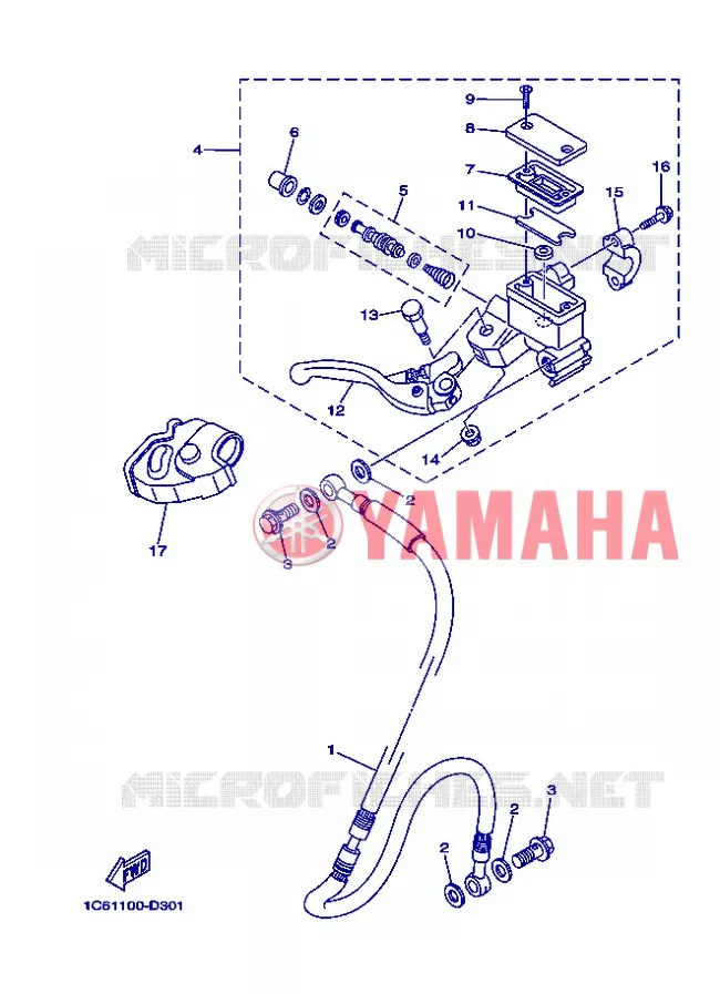 MAITRE CYLINDRE DE FREIN AVANT Yamaha MOTO 230 2006 TTR  TT-R230 TTR230V