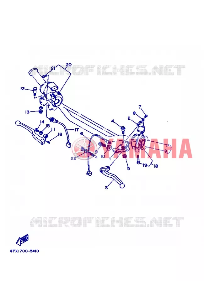 COMMODO / LEVIER Yamaha MOTO 250 2008 TTR  TT250R
