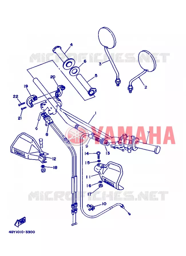 GUIDON ET CABLES Yamaha MOTO 250 2008 TTR  TT250R