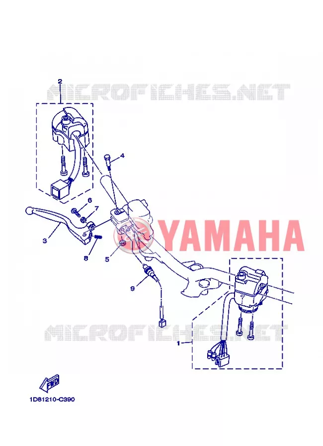 COMMODO / LEVIER Yamaha MOTO 105 2004 Autres modeles  T105SE