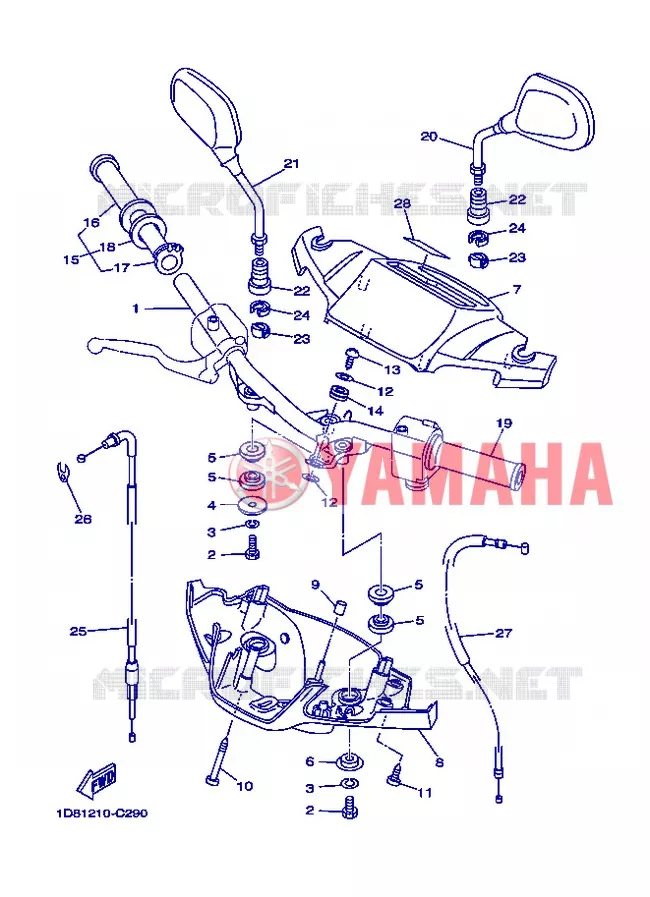 GUIDON ET CABLES Yamaha MOTO 105 2004 Autres modeles  T105SE