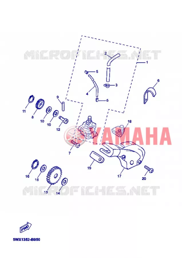 POMPE A HUILE Yamaha MOTO 50 2004 TZR  TZR50