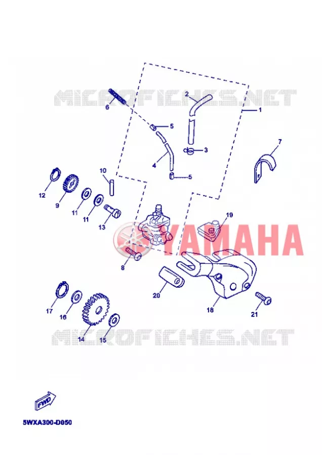 POMPE A HUILE Yamaha MOTO 50 2008 TZR  TZR50