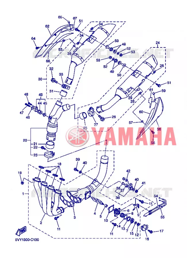 ECHAPPEMENT Yamaha MOTO 1000 2005 R1  YZF-R1 R1