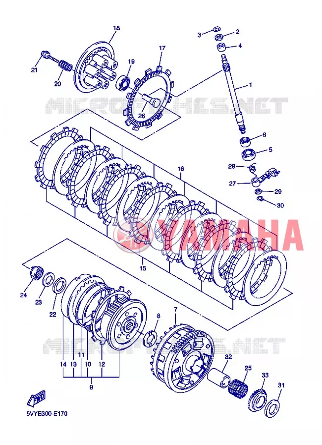 EMBRAYAGE DE DEMARREUR Yamaha MOTO 1000 2006 R1  YZF-R1