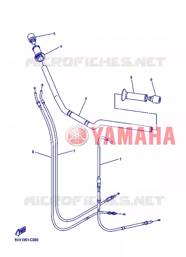 GUIDON ET CABLES Yamaha MOTO 600 2004 FAZER  FZ6-S FZ6-SS FZ6