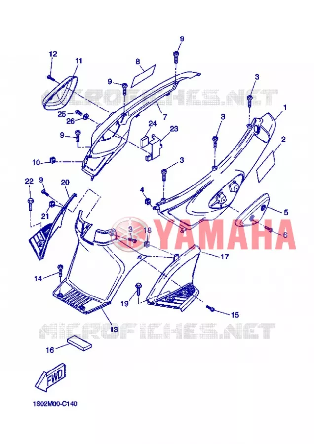 COUVERCLE LATERAL Yamaha SCOOTER 50 2004 STUNT NAKED  EW50N STUNT NAKED