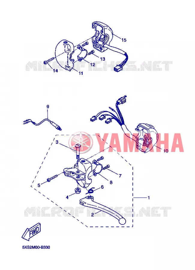 COMMODO / LEVIER Yamaha SCOOTER 50 2004 FLIPPER  YH50 FLIPPER