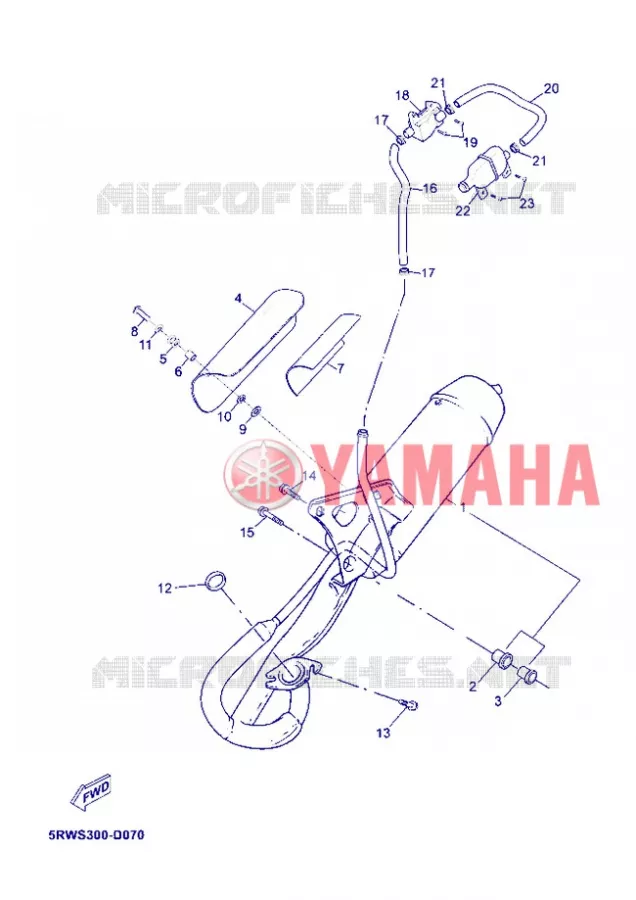 ECHAPPEMENT Yamaha SCOOTER 50 2005 MACH  CS50 MACH G AIR