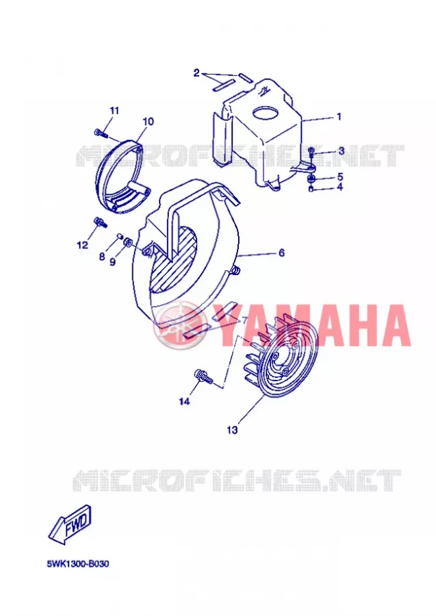 TURBINE / CARTERS DE REFROIDISSEMENT Yamaha SCOOTER 50 2006 ROCKET  CW50RSP POWER ROCKET