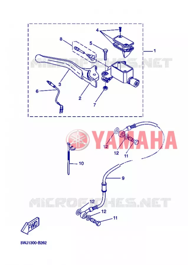 MAITRE CYLINDRE DE FREIN AVANT Yamaha SCOOTER 50 2007 NITRO  YQ50 NITRO