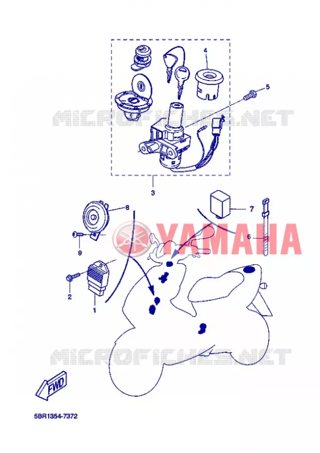 PARTIE ELECTRIQUE 1 Yamaha SCOOTER 50 2007 NITRO  YQ50 NITRO
