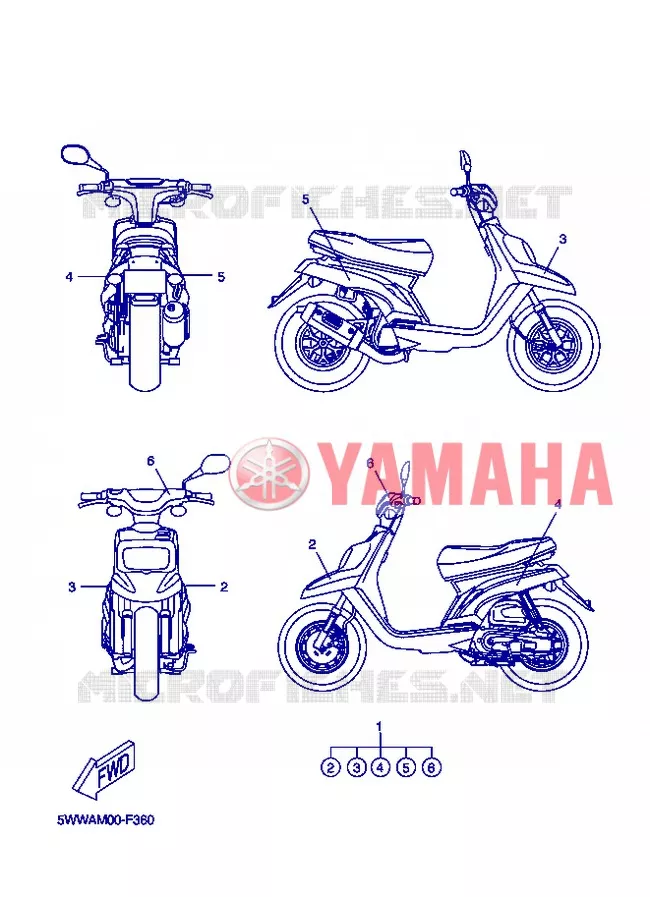 EMBLEME Yamaha SCOOTER 50 2007 BOOSTER  CW50