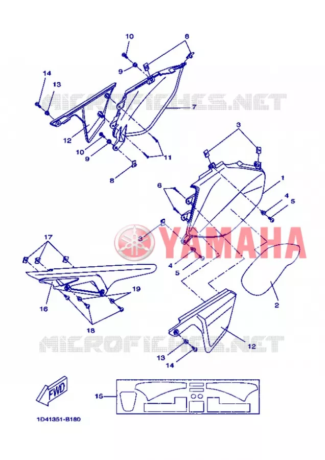 COUVERCLE LATERAL Yamaha MOTO 50 2008 X-LIMIT  X-LIMIT ENDURO