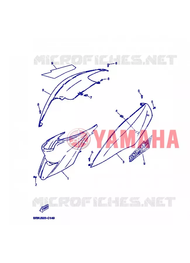 COUVERCLE LATERAL Yamaha SCOOTER 50 2006 MACH  CS50 MACH G AIR