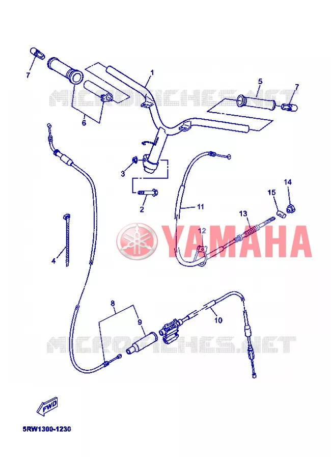 GUIDON ET CABLES Yamaha SCOOTER 50 2008 MACH G  CS50