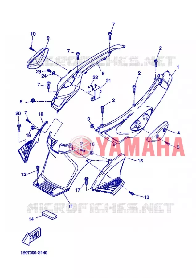 COUVERCLE LATERAL Yamaha SCOOTER 50 2008 STUNT  EW50N