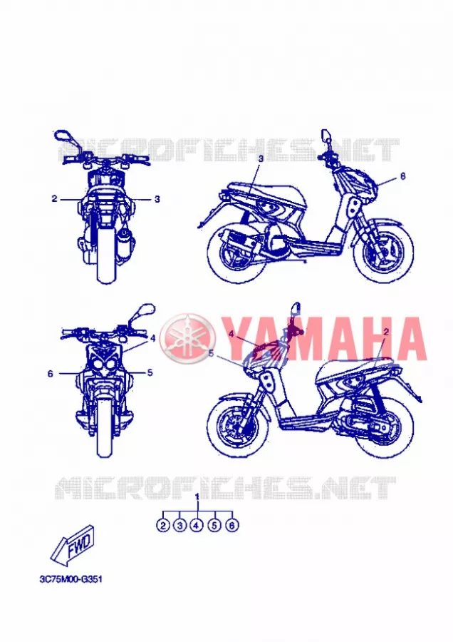 EMBLEME Yamaha SCOOTER 50 2008 STUNT  EW50N