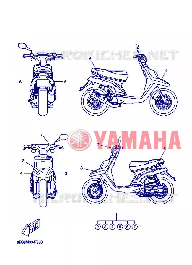 EMBLEME Yamaha SCOOTER 50 2007 BOOSTER  CW50L
