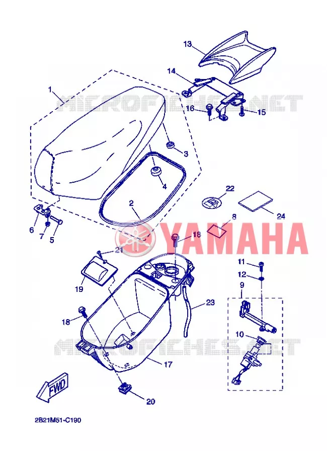 SELLE Yamaha SCOOTER 50 2004 ROCKET  CW50RSP POWER ROCKET