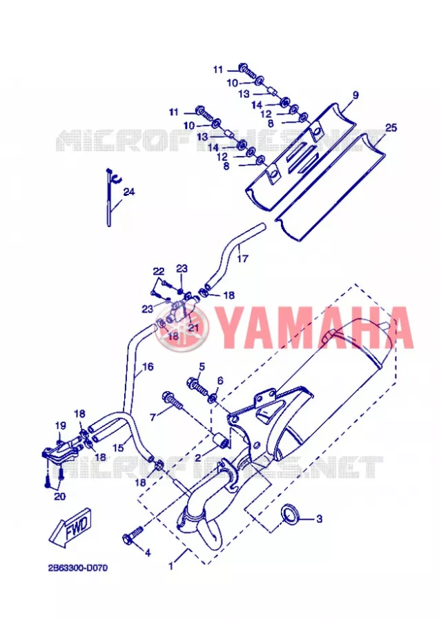 ECHAPPEMENT Yamaha SCOOTER 50 2008 BOOSTER  CW50
