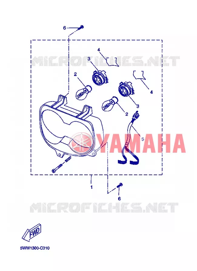 PHARE  Yamaha SCOOTER 50 2008 BOOSTER  CW50