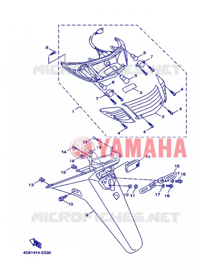 FEU ARRIERE Yamaha SCOOTER 125 2007 FLAME X  XC125 FLAME  X