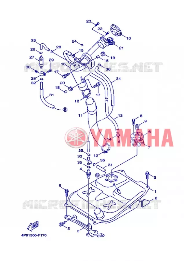 RESERVOIR A ESSENCE Yamaha SCOOTER 125 2008 FLAME X  XC125 FLAME  X