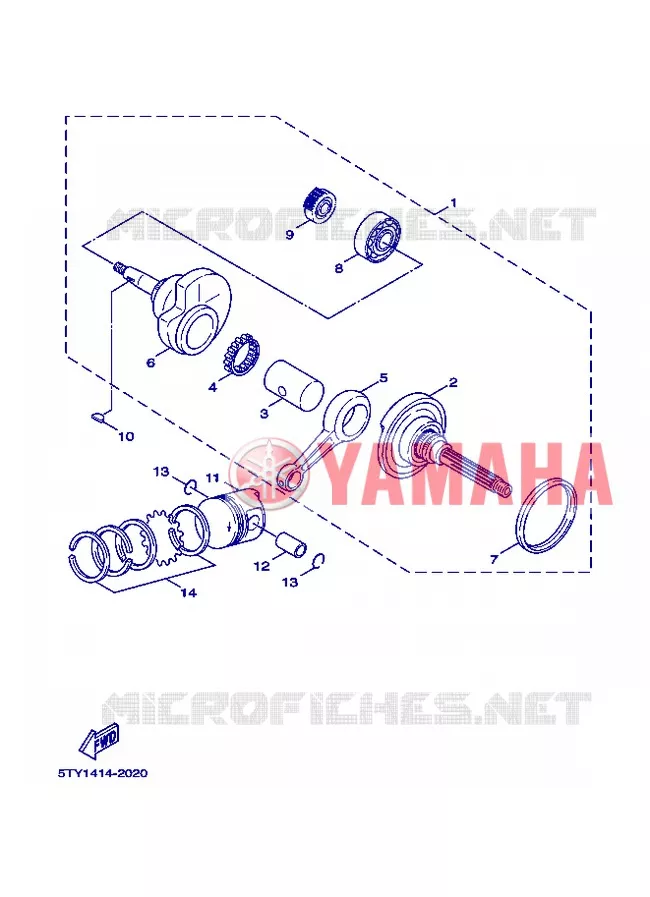 VILEBREQUIN / PISTON Yamaha SCOOTER 125 2005 FLAME X  XC125 FLAME  X