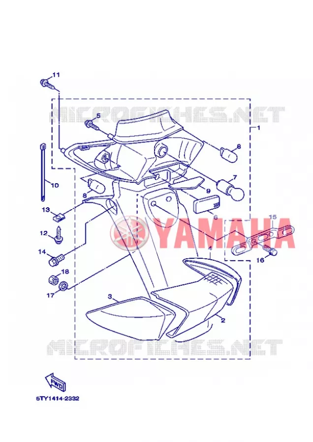 FEU ARRIERE Yamaha SCOOTER 125 2005 FLAME X  XC125 FLAME  X
