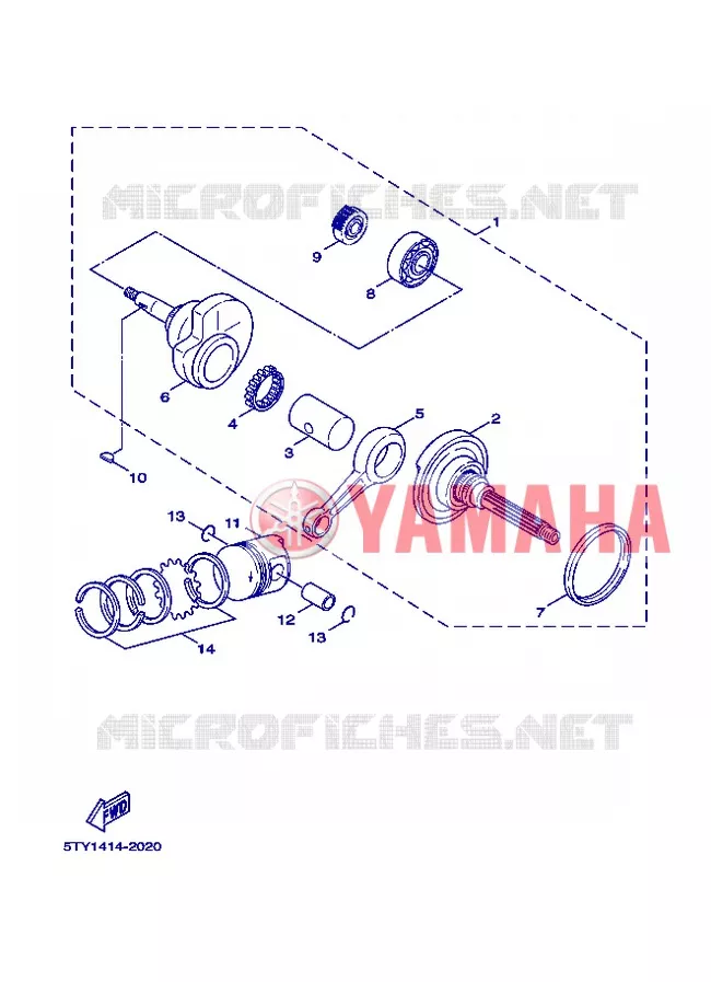 VILEBREQUIN / PISTON Yamaha SCOOTER 125 2006 FLAME X  XC125 FLAME  X