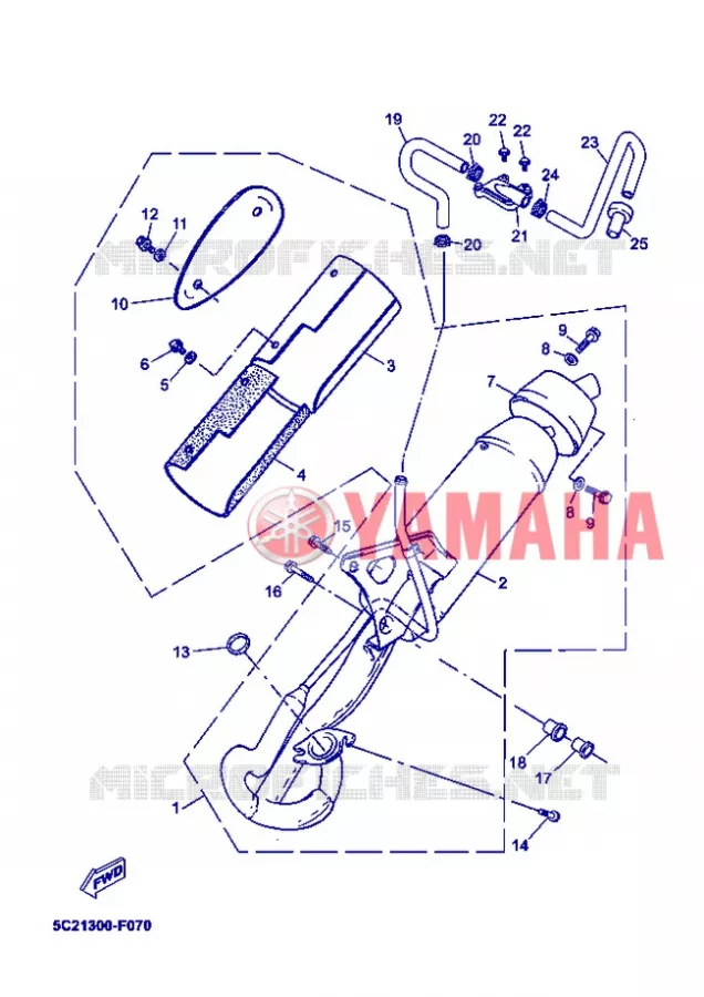 ECHAPPEMENT Yamaha SCOOTER 50 2008 OVETTO  YN50 OVETTO