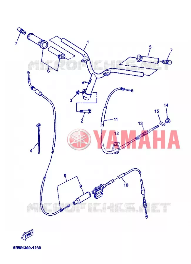 GUIDON ET CABLES Yamaha SCOOTER 50 2008 MACH G  CS50Z