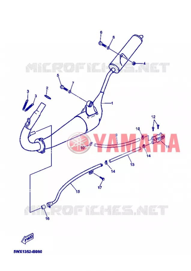 ECHAPPEMENT Yamaha MOTO 50 2004 XPOWER  TZR50 X-POWER