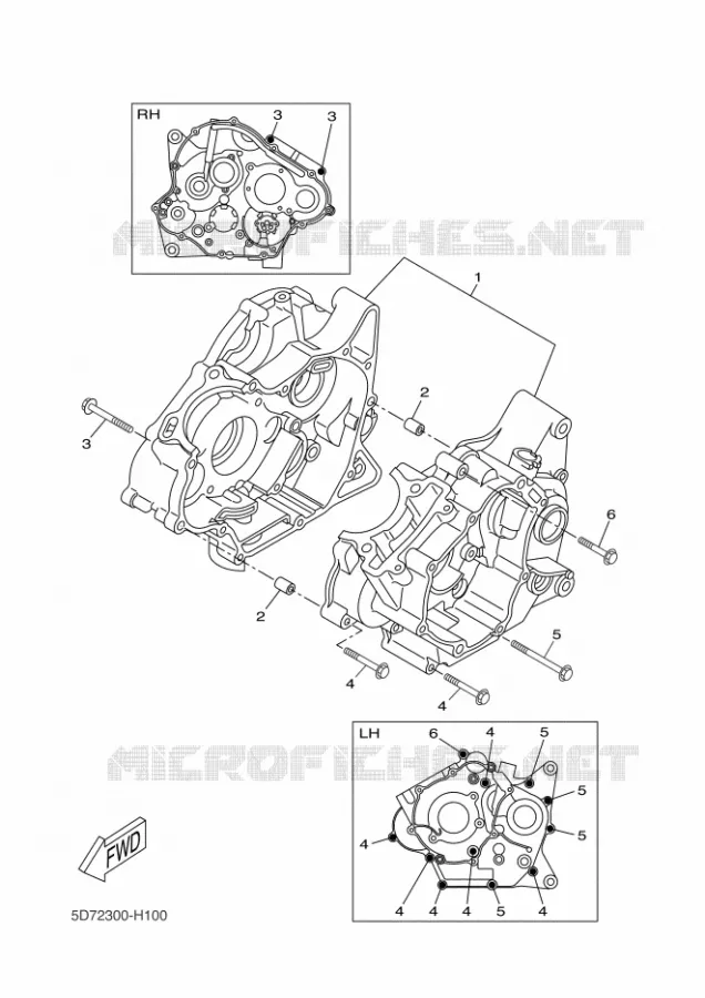 CARTER MOTEUR Yamaha MOTO 125 2009 R125  YZF-R125