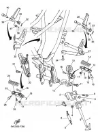 SUPPORT / REPOSE PIEDS pour Yamaha MT03 2009