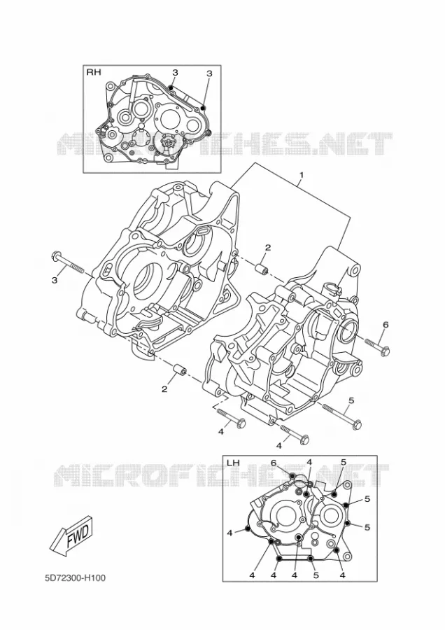 CARTER MOTEUR Yamaha MOTO 125 2009 R125  YZF-R125