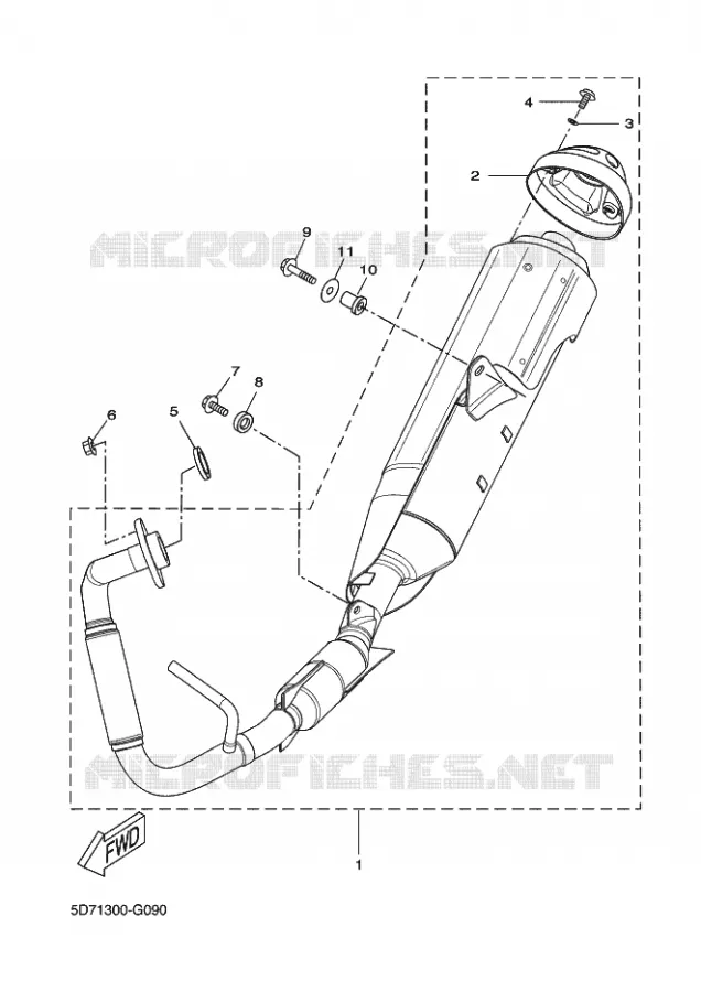 ECHAPPEMENT Yamaha MOTO 125 2009 R125  YZF-R125